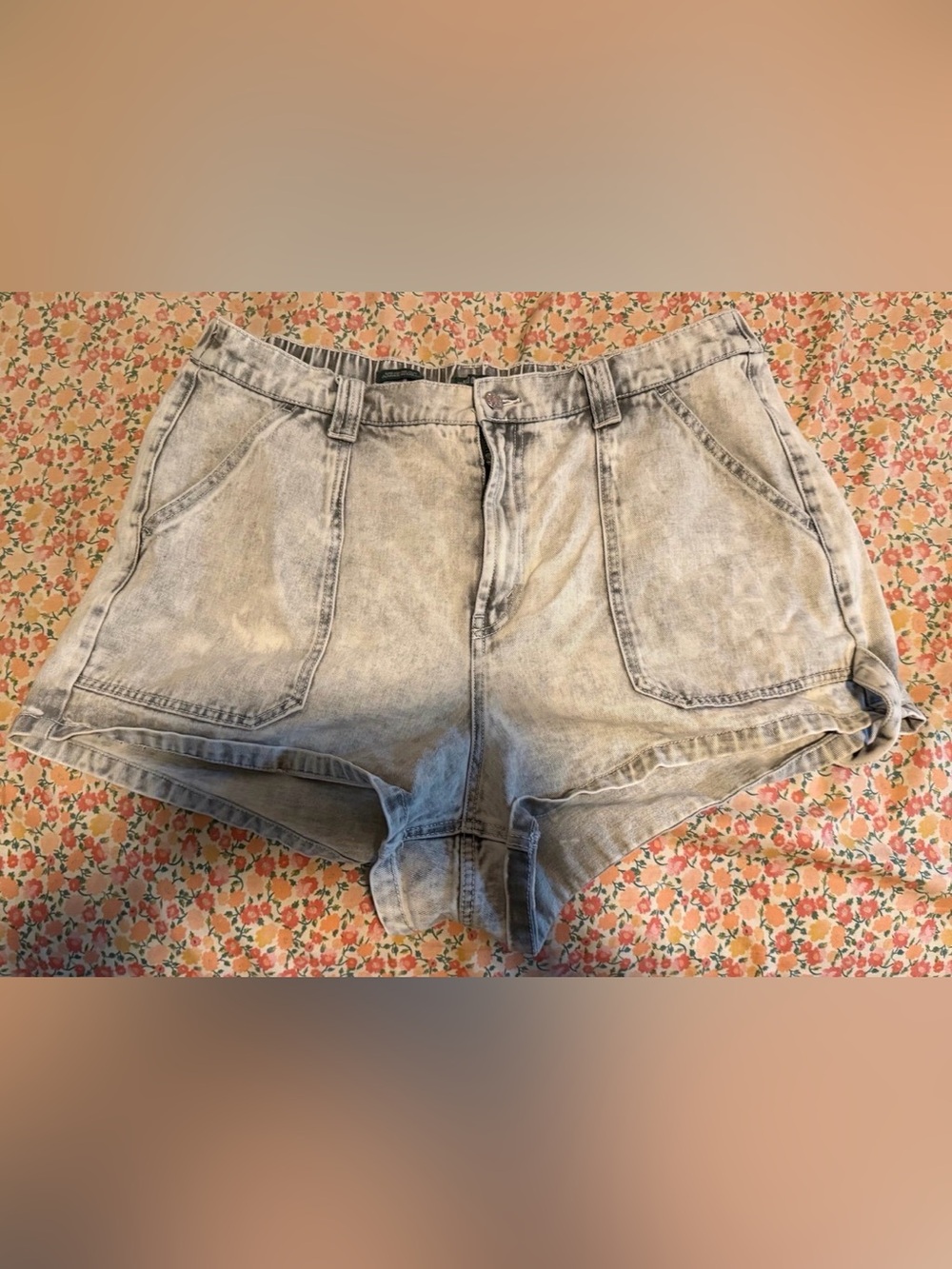 wild fable Washed Light Blue High-Rise Denim Shorts